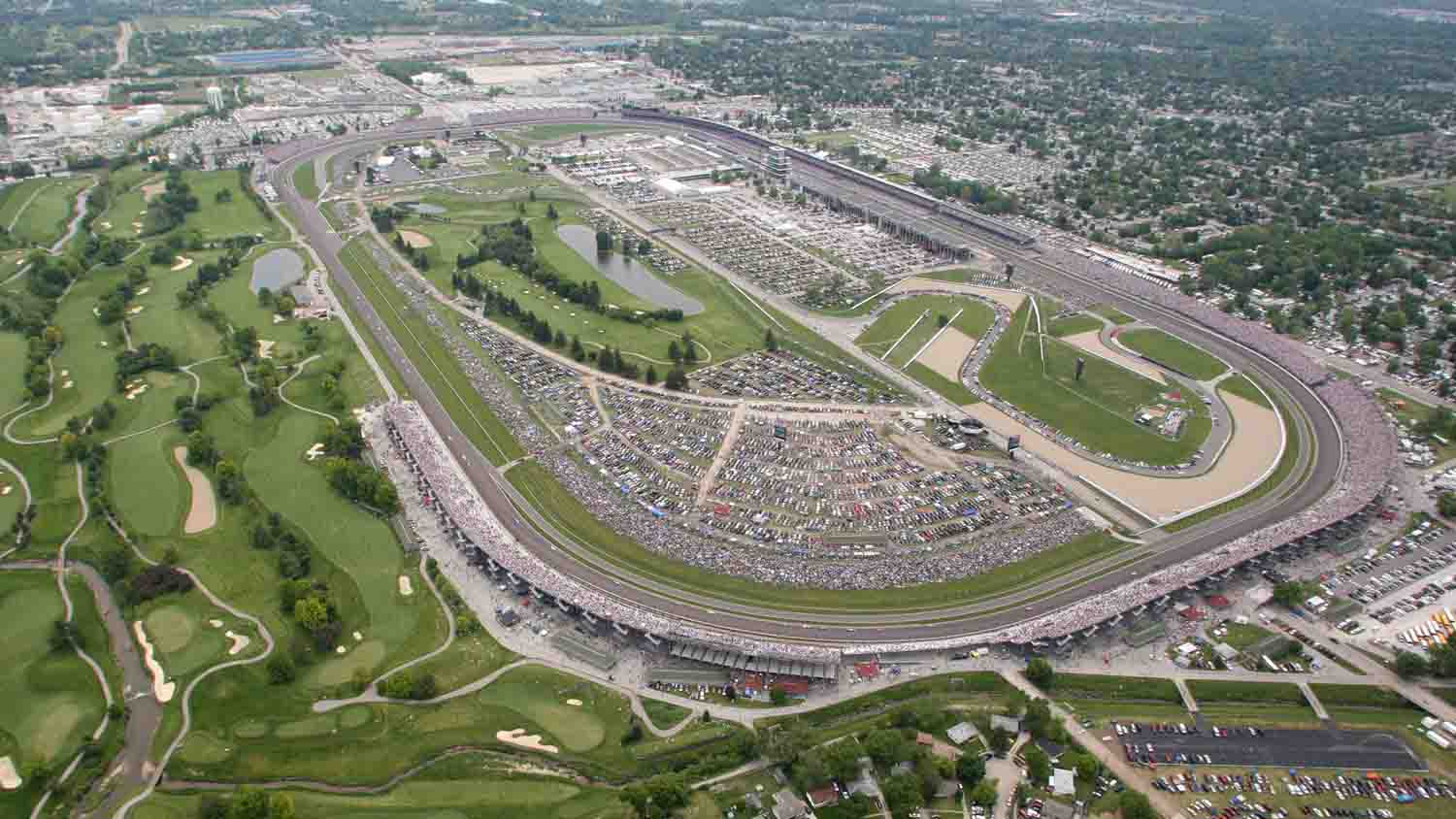 Indy 500 overhead view